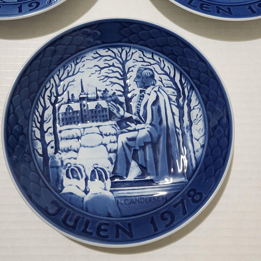 Lot 3 Grande Porcelain of Copenhagen Christmas Plates 1975 1976 1978 Denmark Jul - Picture 4 of 7
